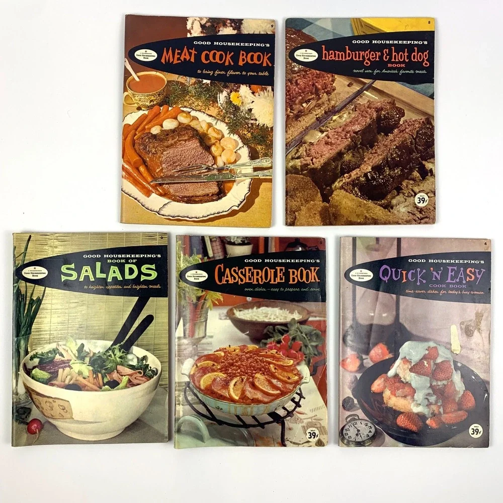 VTG MCM Good Housekeeping Cook‎ Book Lot of 5 Quick n Easy Casserole Salads SEE